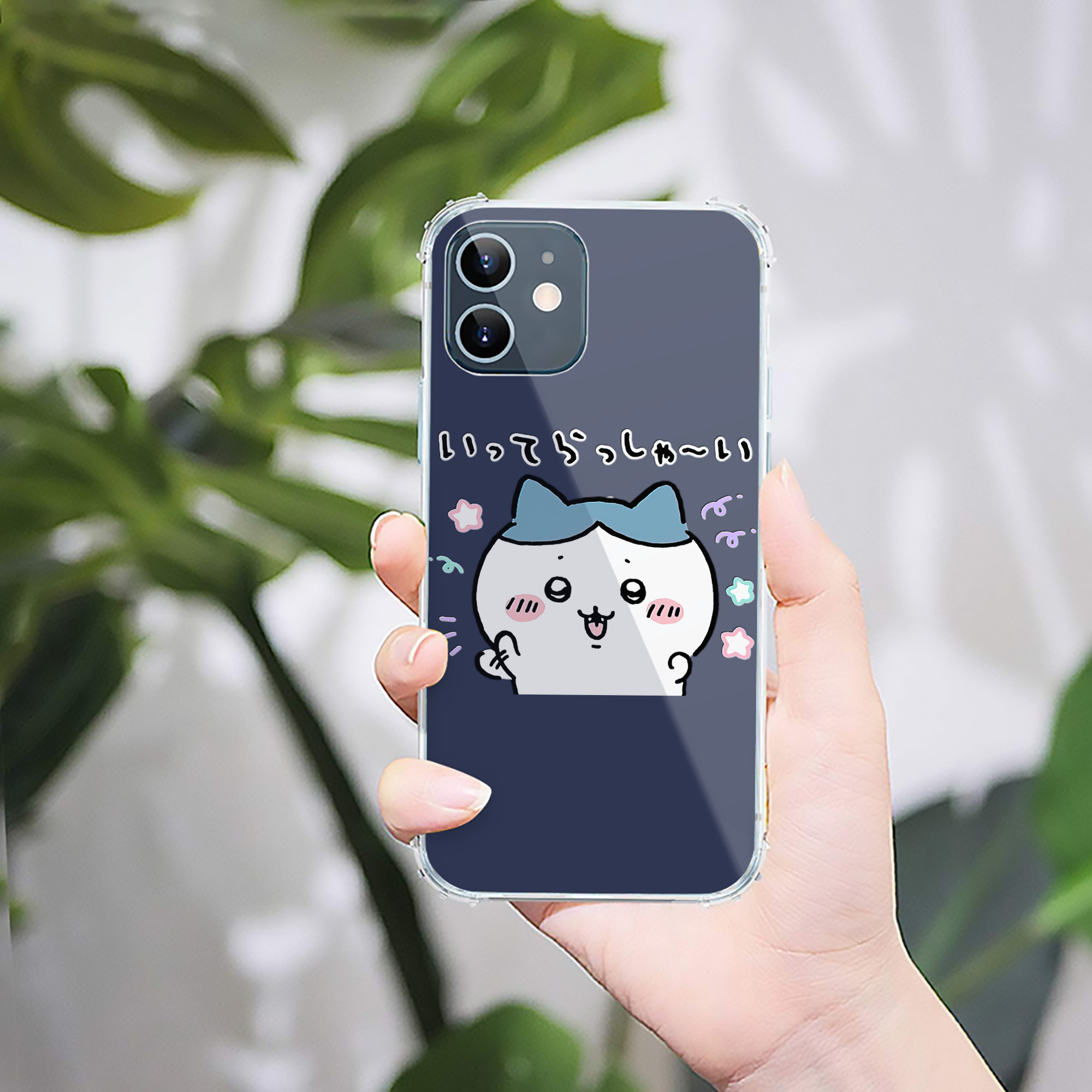 （画像用） ちいかわ ハチワレ Chii-kawa hachiware 【iPhone 12シリーズ対応】透明スマホケース（クリアソフトケース）